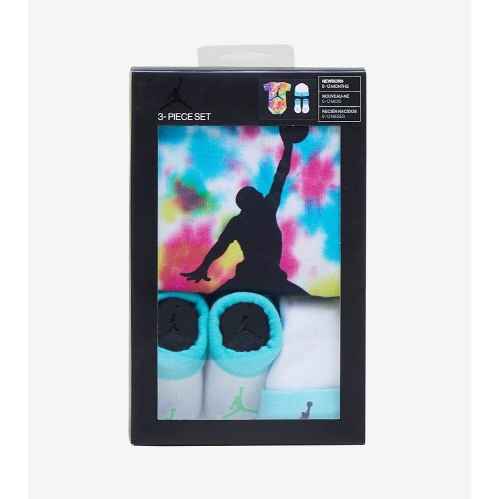 Jordan Tie Dye 3-Piece Set in Multi Size 0-6M | Cotton | Jimmy Jazz - Picture 2 of 2